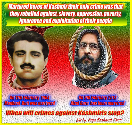 afzal guru and maqbool bhat -kashmiri leaders martyred